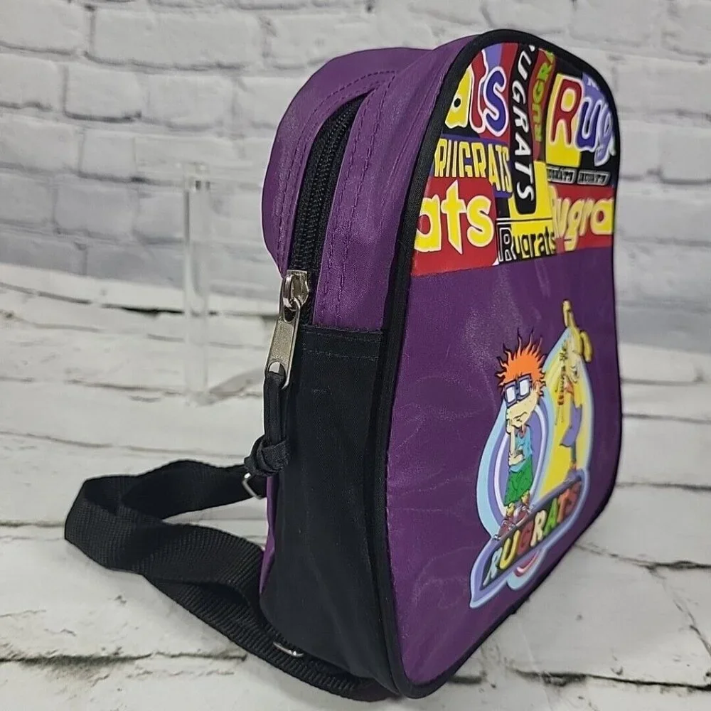 90s Nickelodeon Rugrats Chucky Angelica Mini Backpack Nylon Bag Cartoon‎ Purse